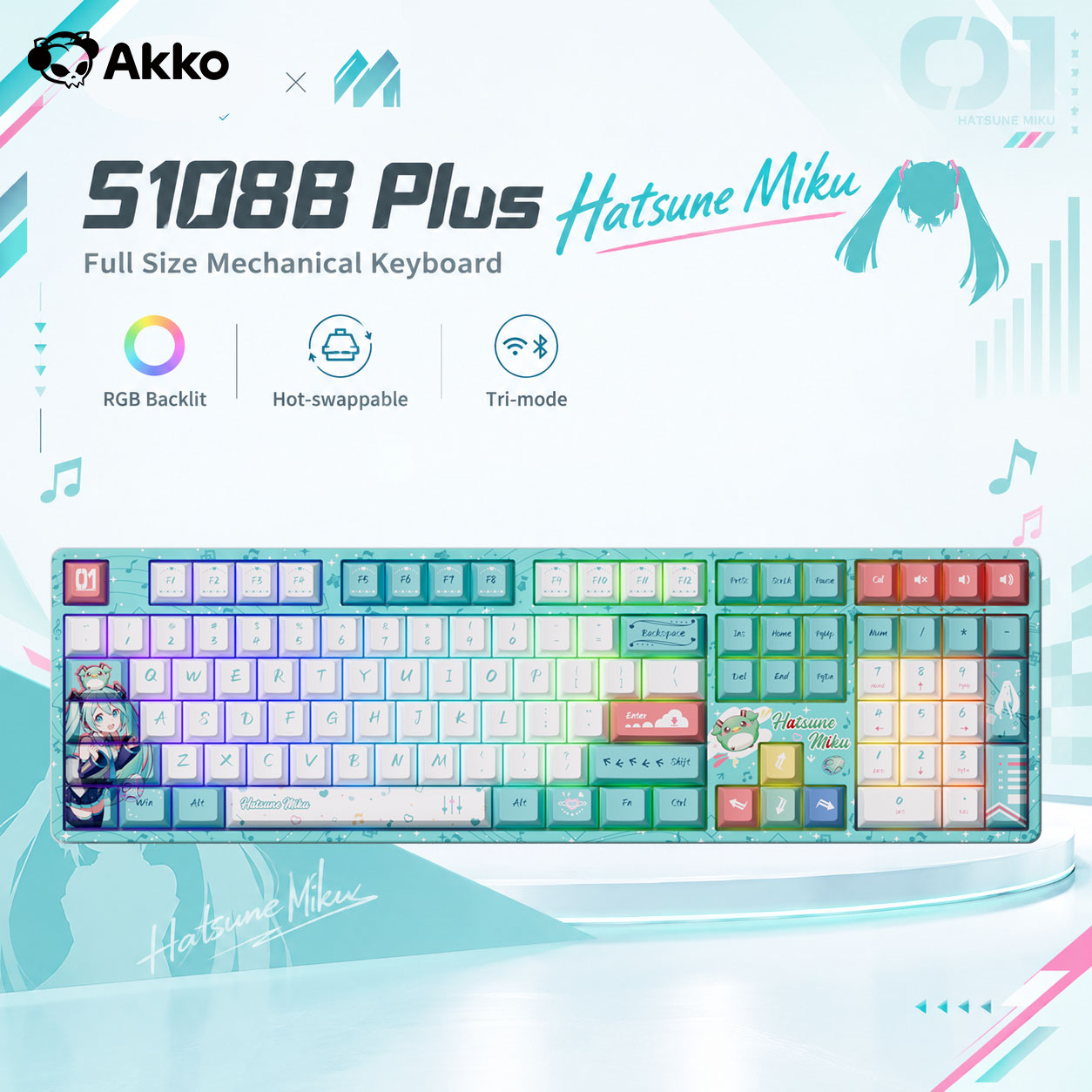 Gaming Keyboard Hot Swappable - 아코 5108B 플러스 무선 기계식 키보드,